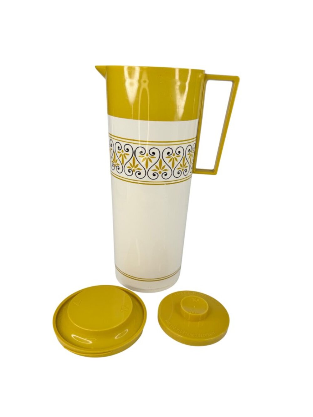 Aladdin Beverage Butler Vacuum Insulated Pitcher Thermos 1-Qt Yellow MCM 70s - Picture 16 of 16